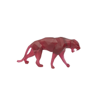 Small Red Wild Panther By Richard Orlinski Small Red Wild Panther By Richard Orlinski, small