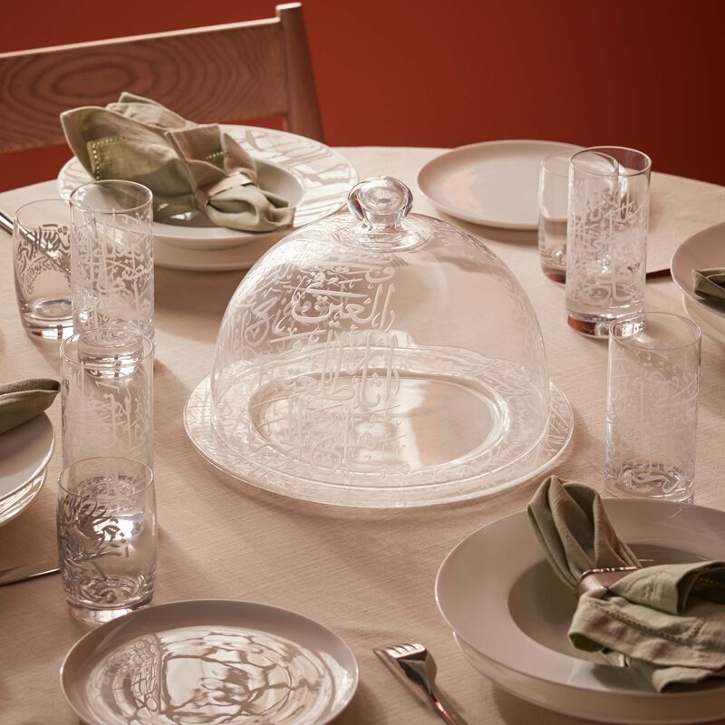 طبق الطعام "ثلث" الشفاف 32 سم دملاج طبق الطعام ثلث الشفاف 32 سم