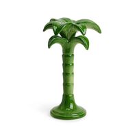 Palm Candlestick Holder - Green - Medium, small
