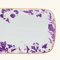 bernardaud prunus cake platter rectangular purple 38cm