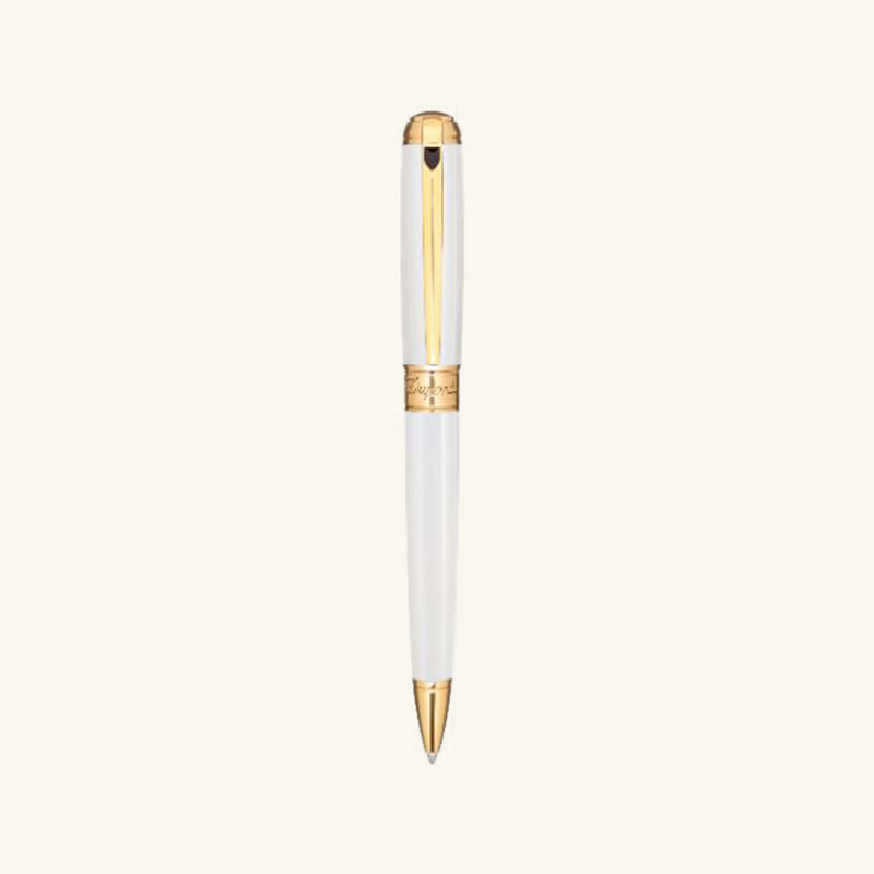 Line D Ballpoint Pen White st dupont line d ballpoint pen white