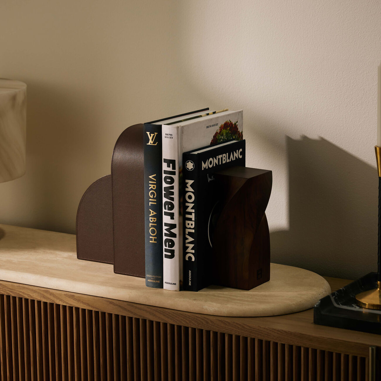 assouline twist bookend wood
