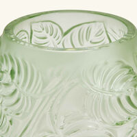 lalique feuilles vase small green