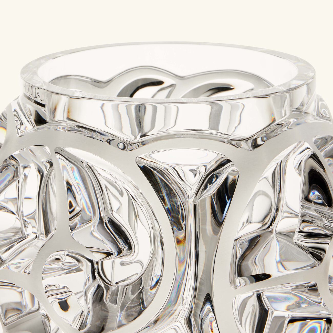 lalique tourbillons vase small clear