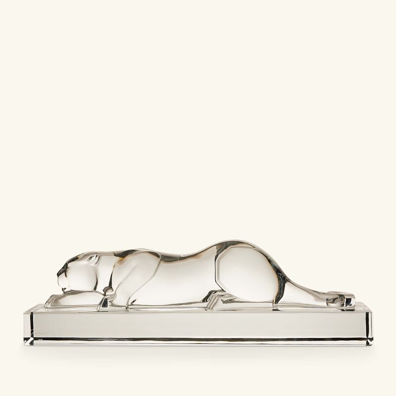 baccarat h ritage panther sculpture medium black