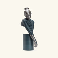 lladro reflections of nature her sculpture medium black