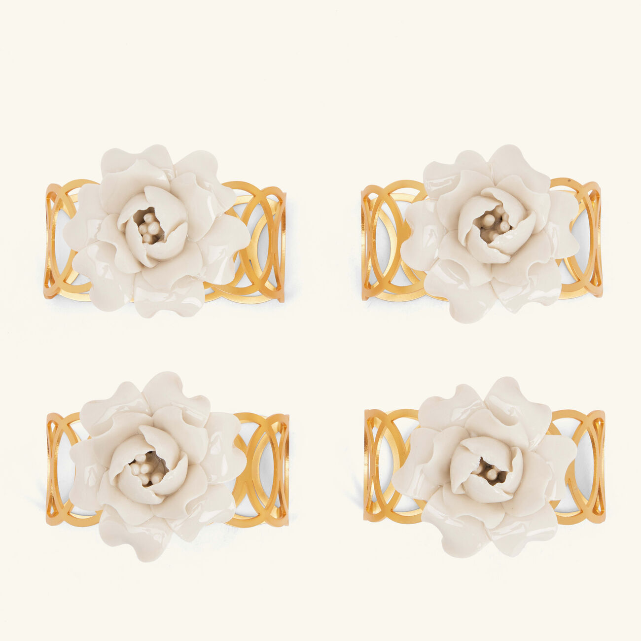 villari camelia napkin ring white set of 4