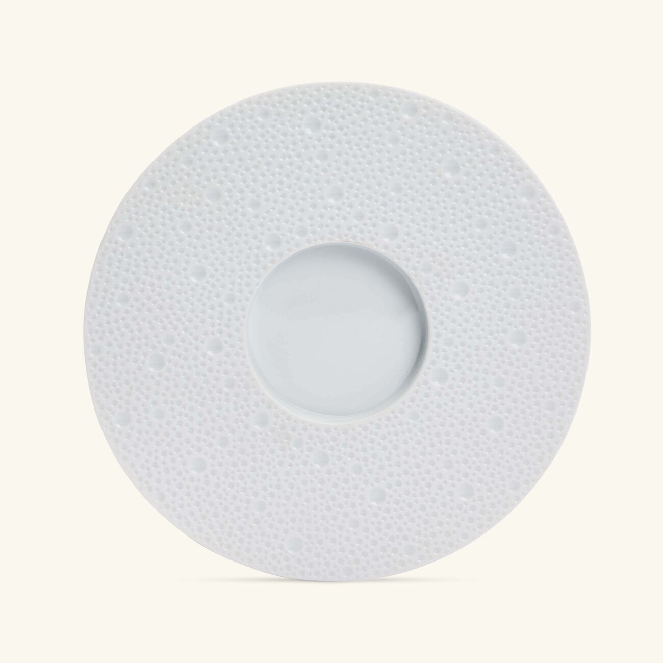 bernardaud ecume serving platter round white 18cm