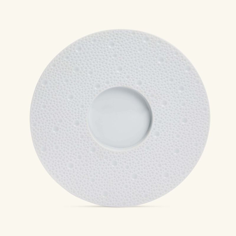 bernardaud ecume serving platter round white 18cm