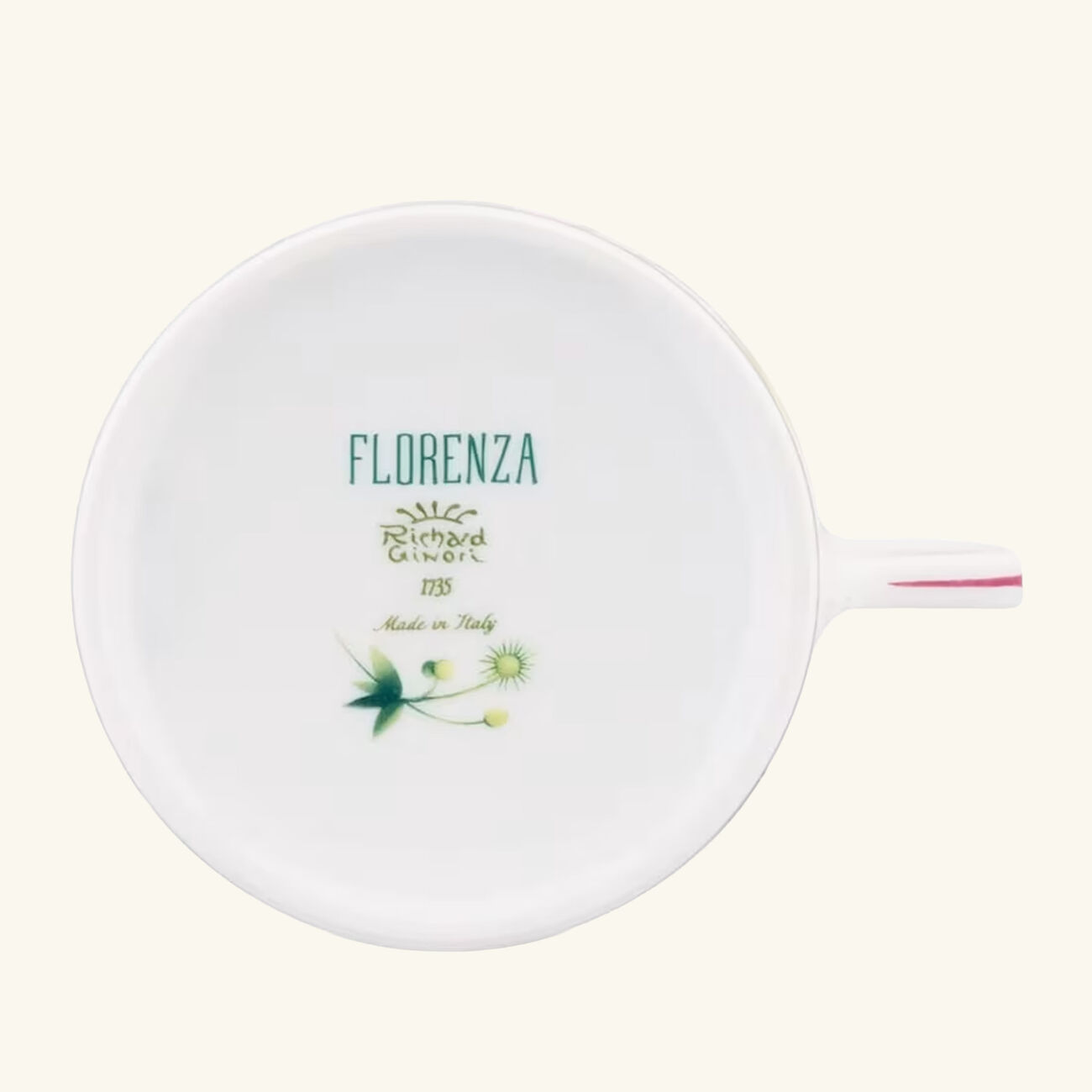 ginori 1739 florenza acanto impero tea cup green