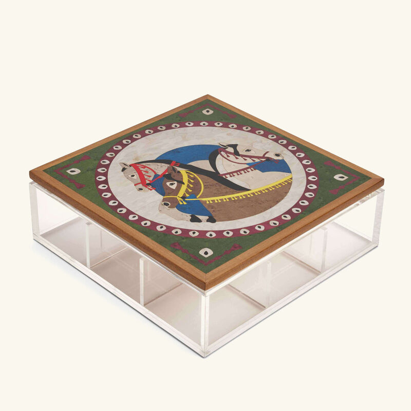 علبة شاي بنية large