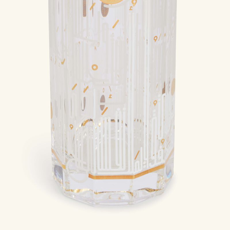 دملاج طقم حياة المؤلف من 3 قطع باللون الذهبي   كوب وحامل شموع وقاعدة الأكواب