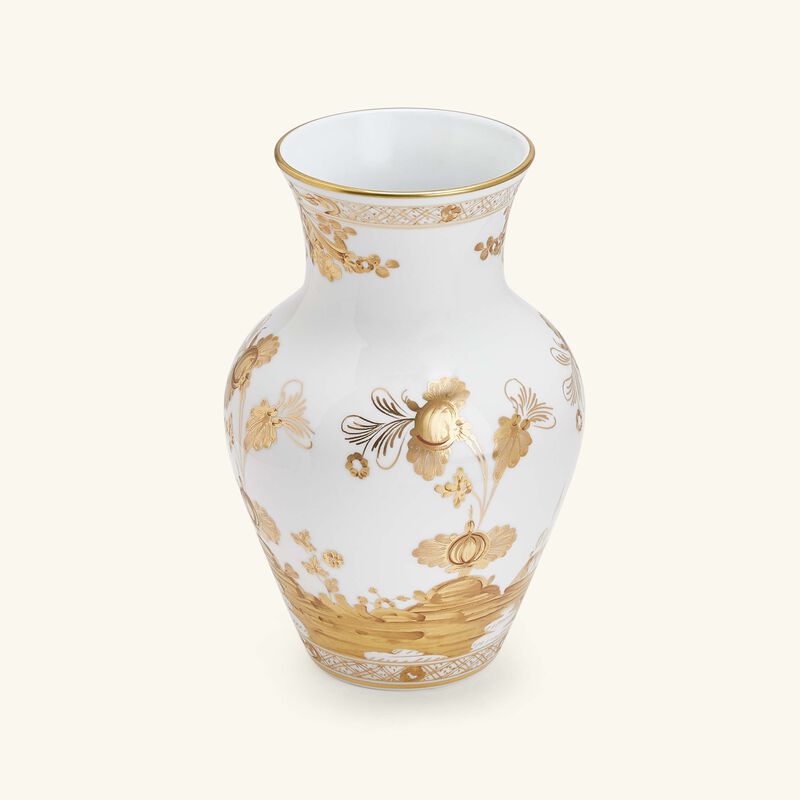 ginori 1735 oriente italiano ming vase medium gold