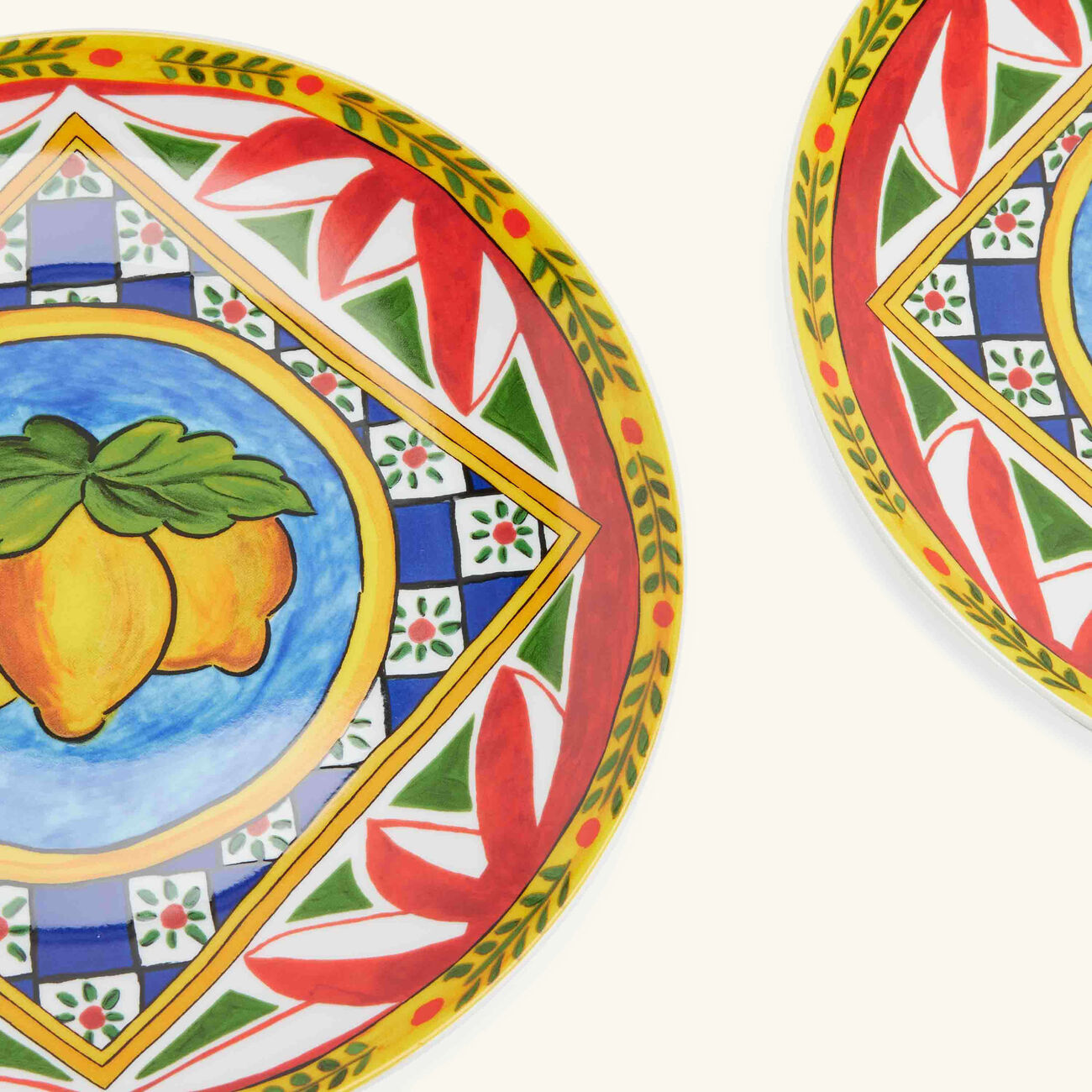 dolce gabbana casa carretto dinner plate round 20cm set of 2