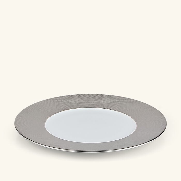 bernardaud maille platine rim plate silver 21cm