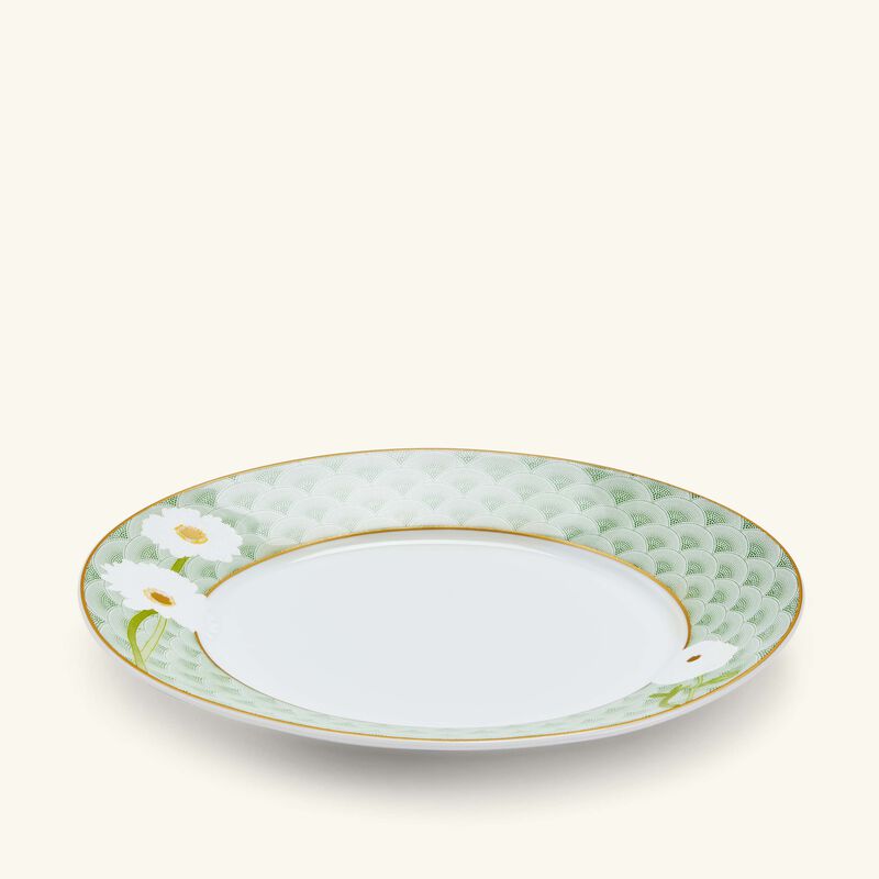 bernardaud praiana bread   butter plate oval green 21cm