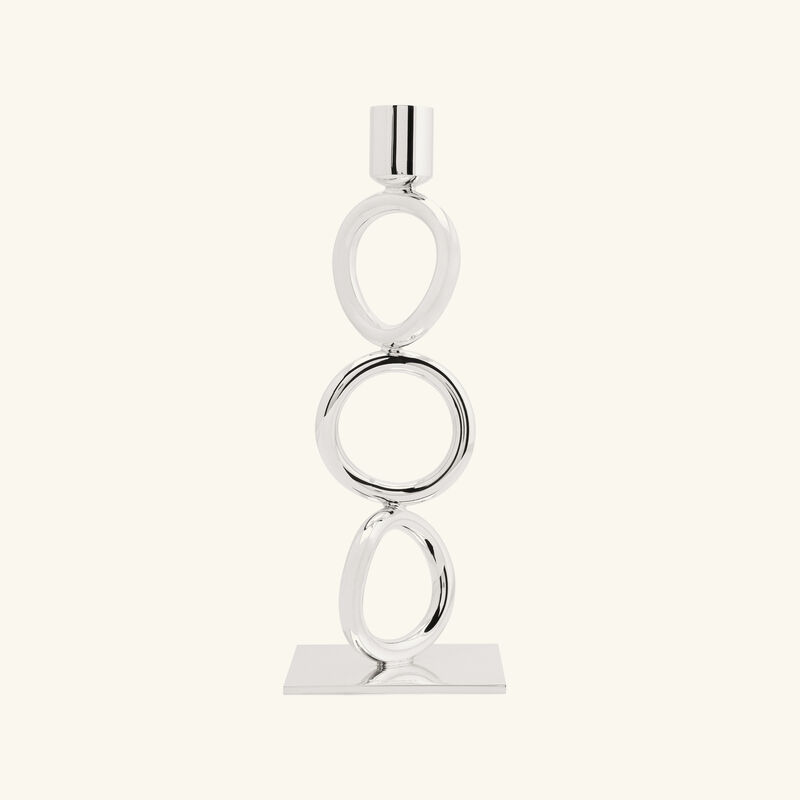 christofle vertigo three ring candle holder silver plated