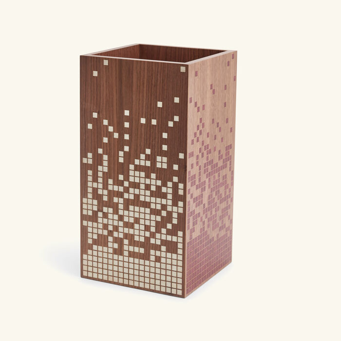 aya the art of living wooden waste basket brown