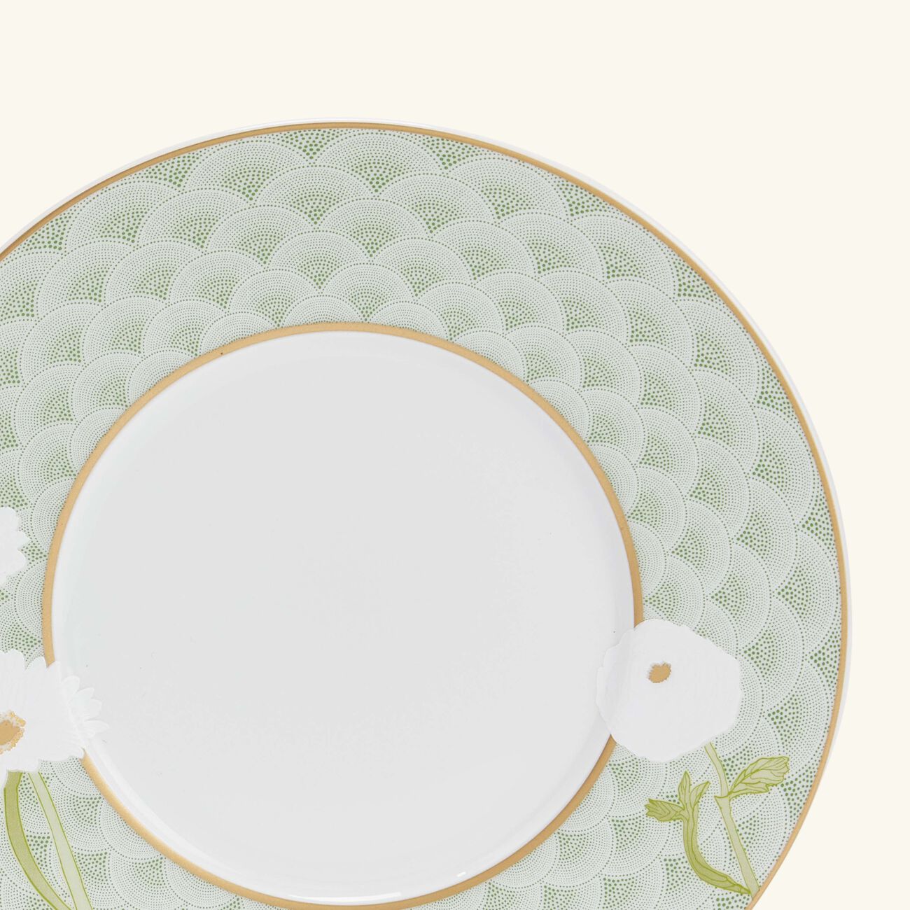 bernardaud praiana bread   butter plate round green 16cm