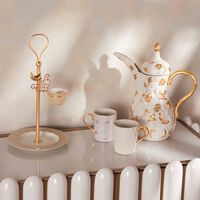 villari peacock extravaganza cookie stand   coffee cup holder gold