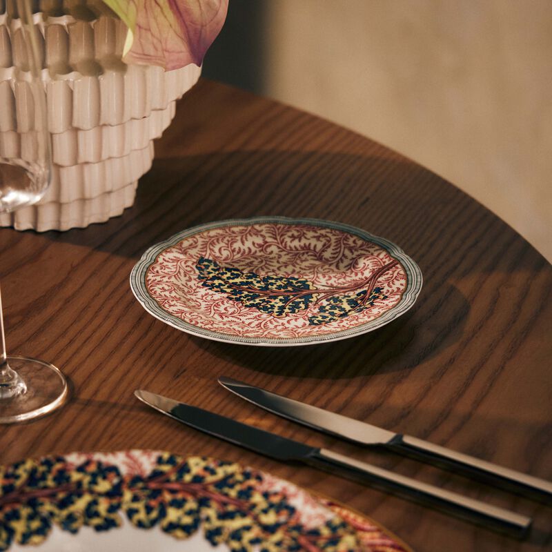 bernardaud collection braqueni bread butter plate red 16cm