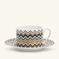 missoni home zig zag coffee cup saucer gold set of 6