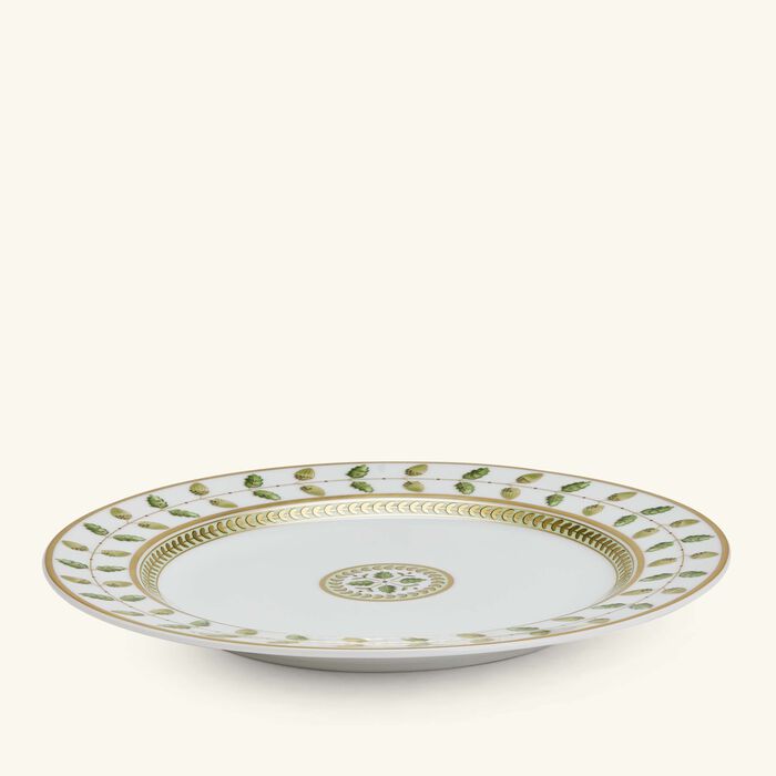 bernardaud constance dessert plate round green 19cm