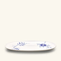 royal copenhagen blue fluted mega serving plate oval white 37cm