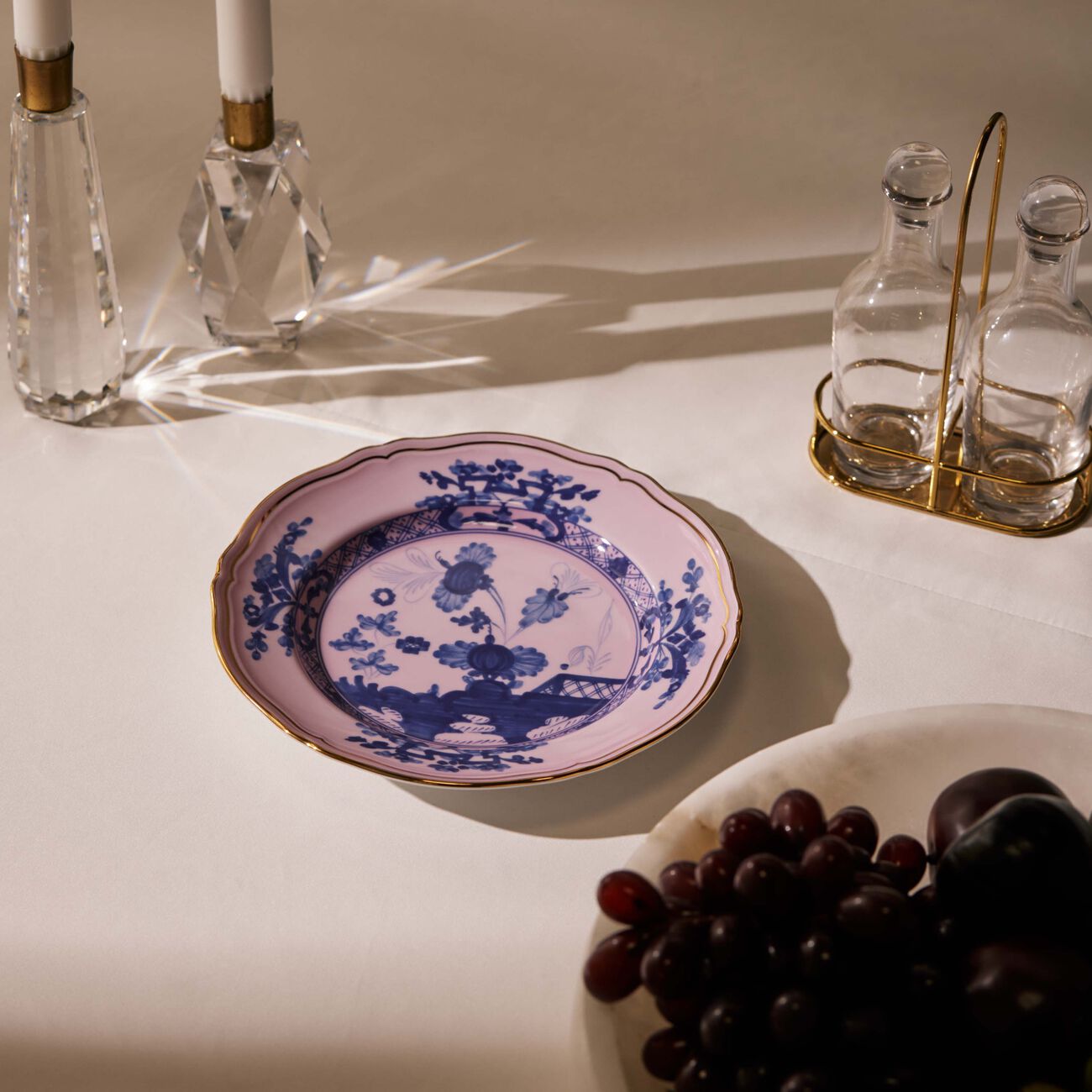 ginori 1735 antico doccia dessert plate round pink 21cm