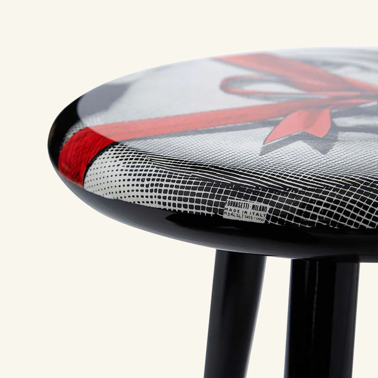 fornasetti gift stool red