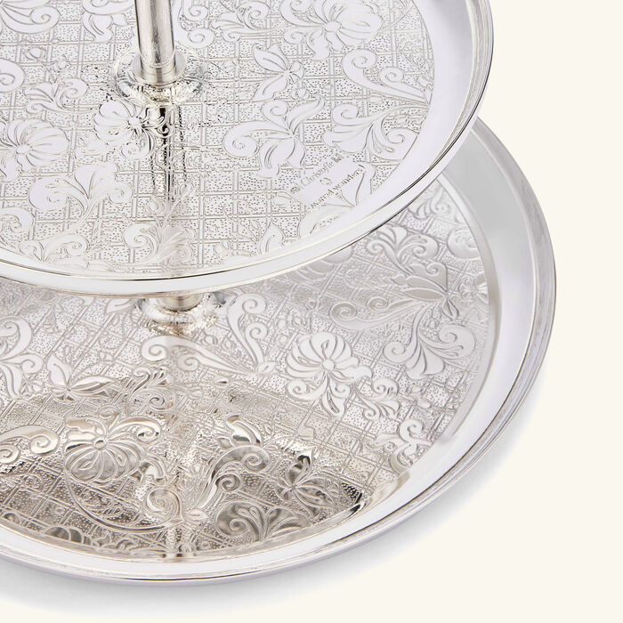 christofle jardin d eden cake stand silver plated