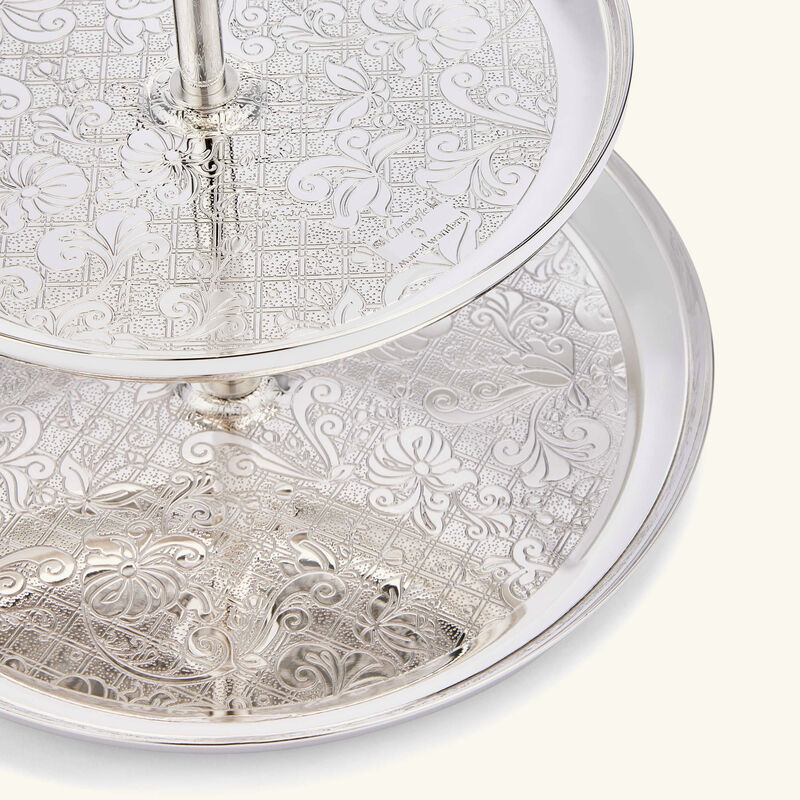 christofle jardin d eden cake stand silver plated