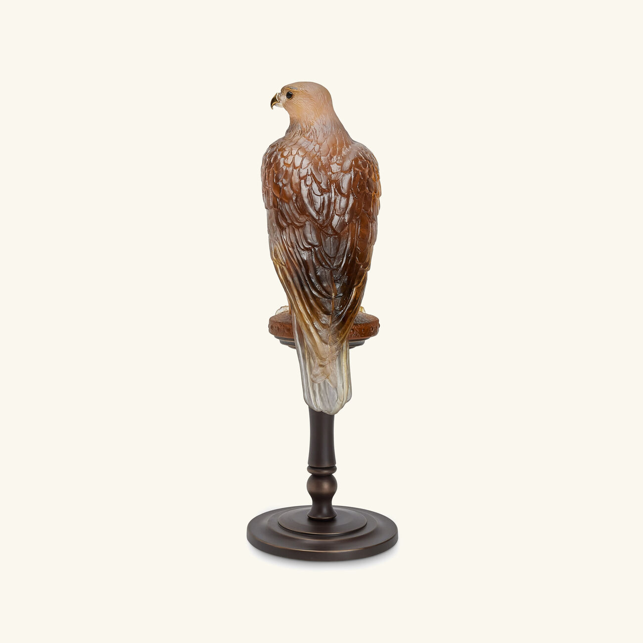 daum faucon gerfaut sculpture extra large brown limited edition
