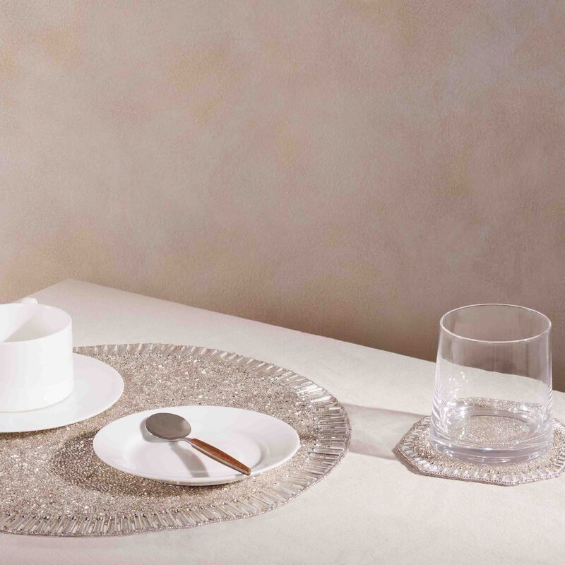 kim seybert louxor coaster silver set of 4
