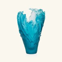 daum maya dolphins vase small blue limited edition