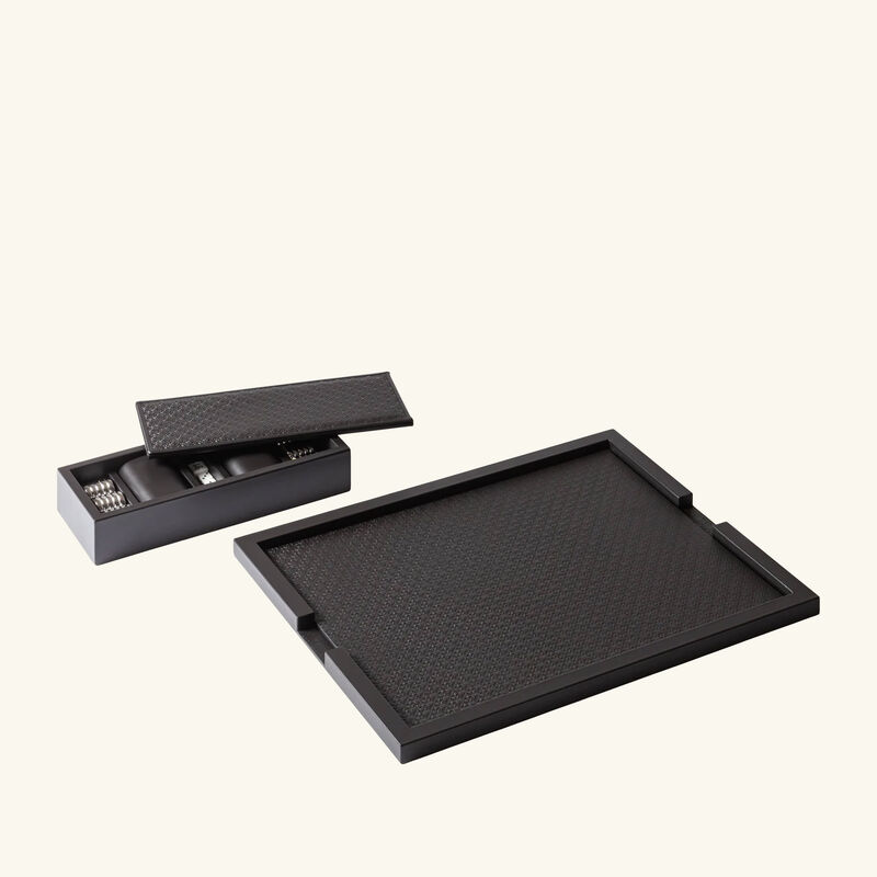 طقم طاولة اللعب الفاخرة إيلي صعب مونوغرام إيبوني large