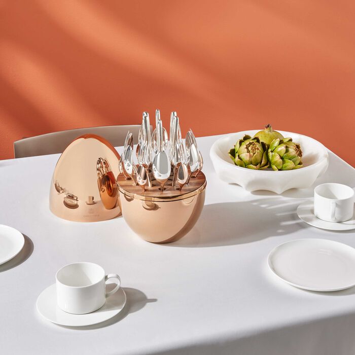 christofle mood 24 piece flatware set pink
