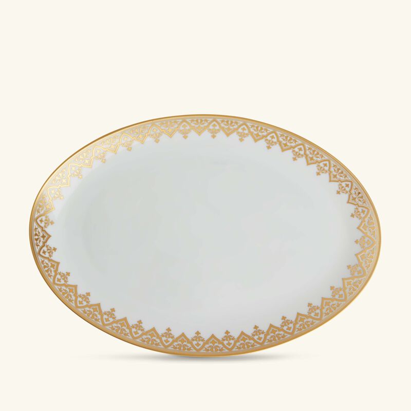 bernardaud venise serving platter oval gold 38cm