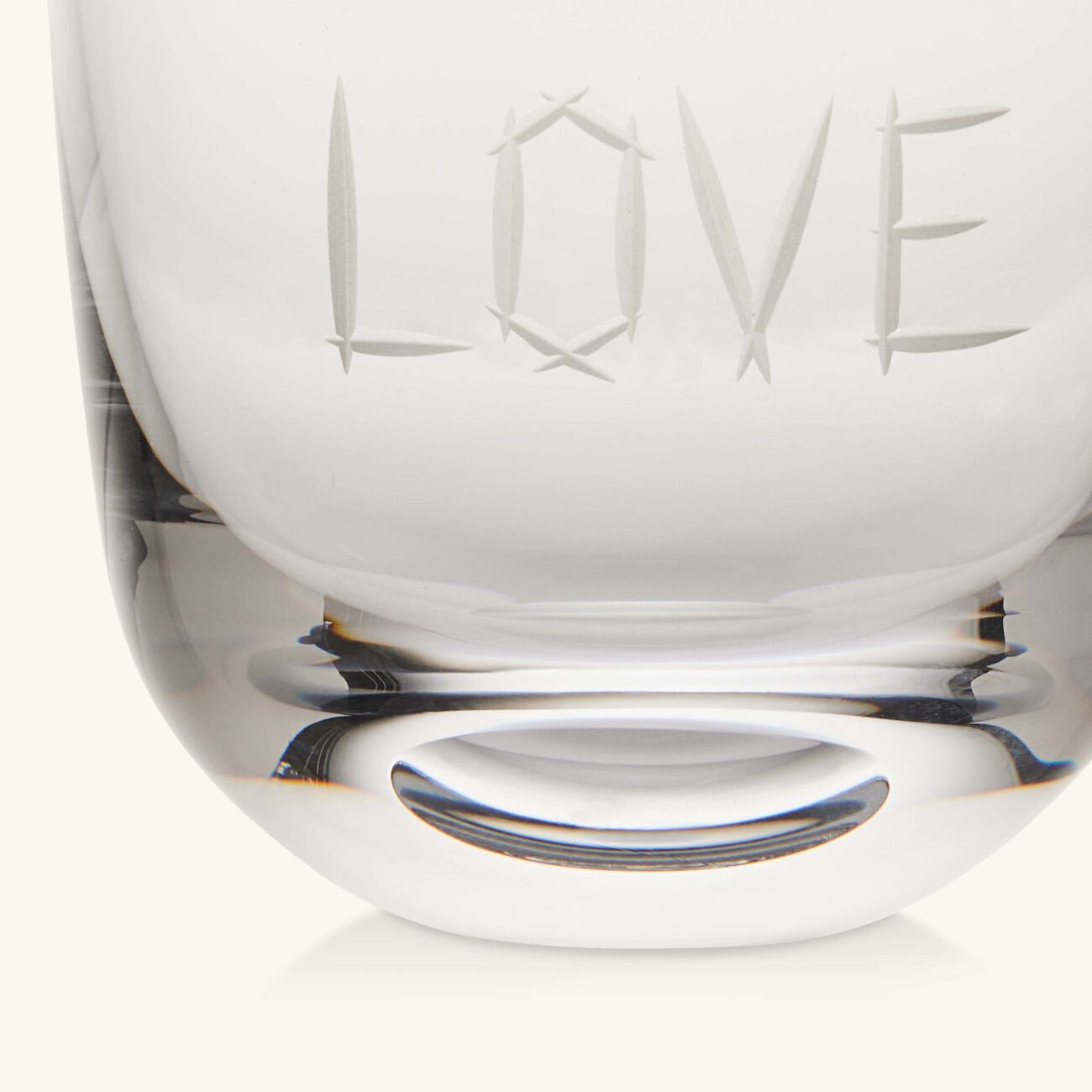 ruckl abc love drinking glass clear