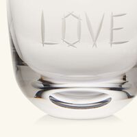 ruckl abc love drinking glass clear