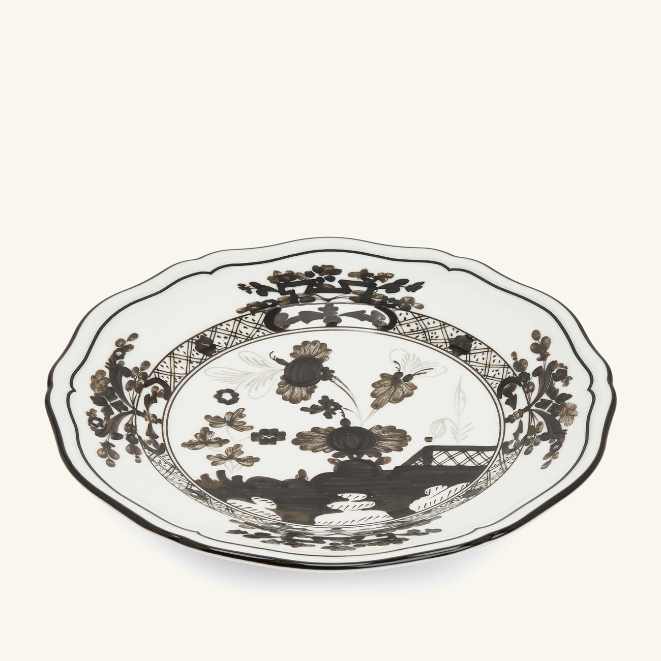 ginori 1735 oriente italiano bread plate grey