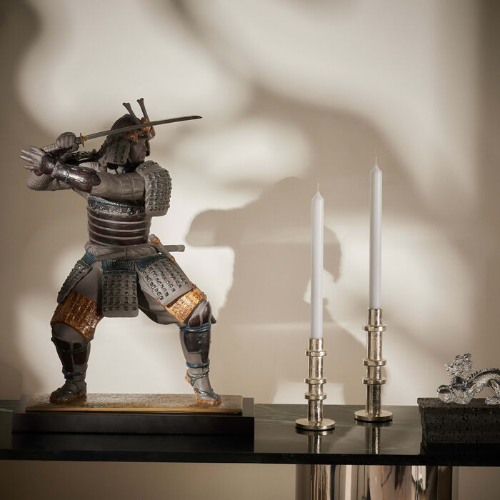 lladro samurai warrior sculpture large black