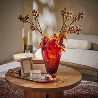 Cheval Ambre Vase Medium Brown daum cheval ambre vase medium brown