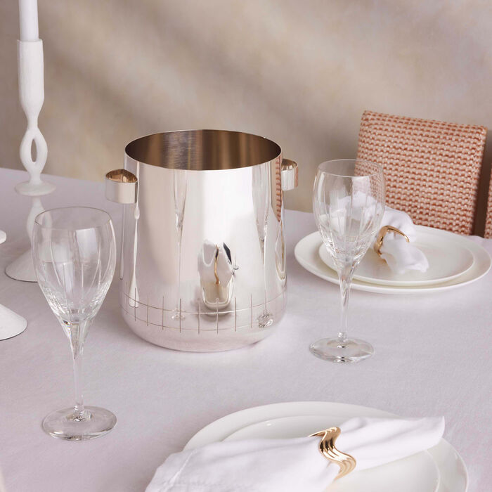 christofle graphik champagne cooler silver plated