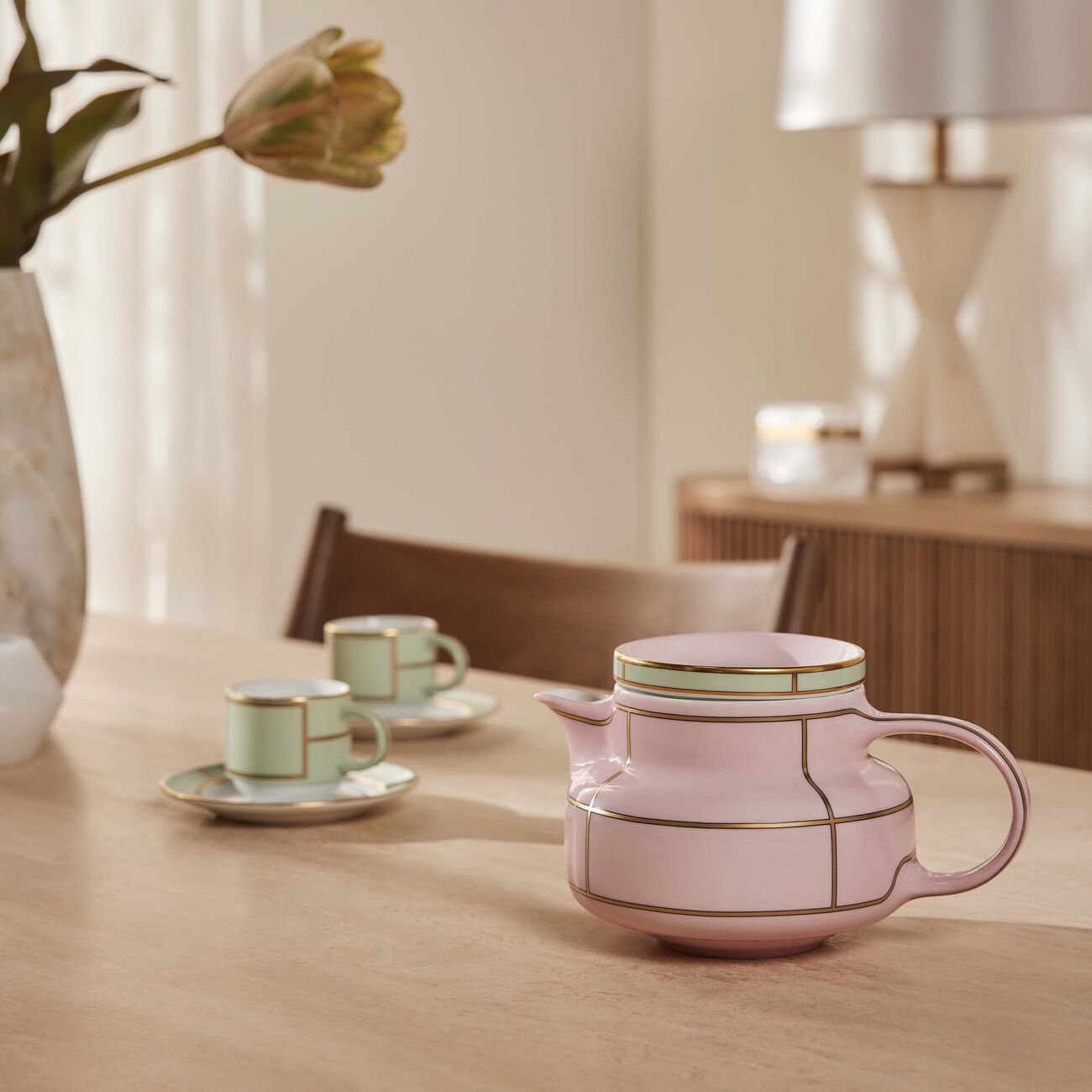 ginori 1735 diva teapot pink