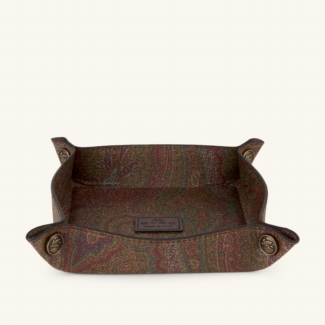 إيترو صينية أرنيكا للديكور مربعة باللون البني 15 سم