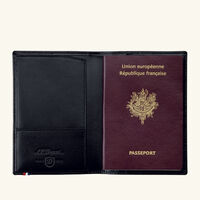 Line D Passport Holder Black 13cm st dupont line d passport holder black 13cm