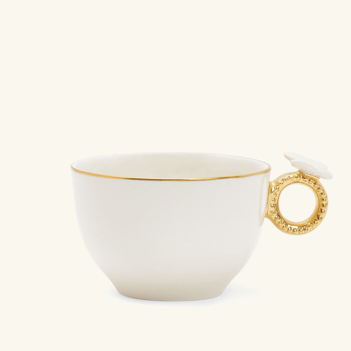 villari butterfly tea cup   saucer white   gold