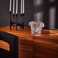 versace medusa grande vase small clear