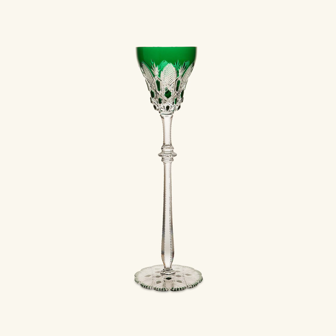 baccarat tsar wine glass green